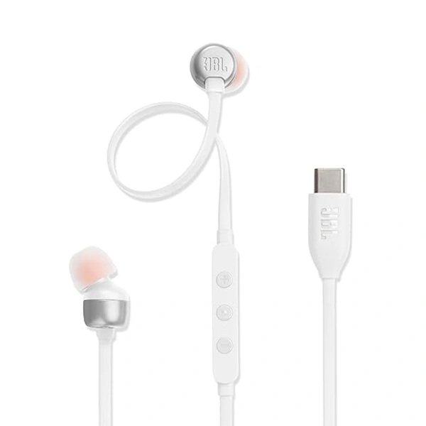 JBL Tune 310C Usb-C In-Ear Earphones - White - White