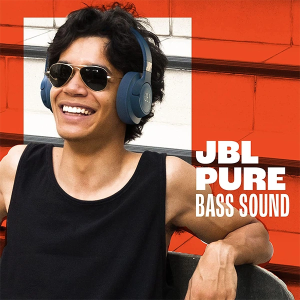 JBL Tune 720BT Bluetooth Headphone with Mic - Blue - Blue