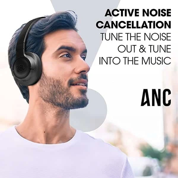 JBL Tune 760NC Over-Ear Bluetooth Headphone - White - White