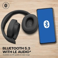 JBL Tune 770NC Wireless Over Ear ANC Headphones with Mic - Black - Black