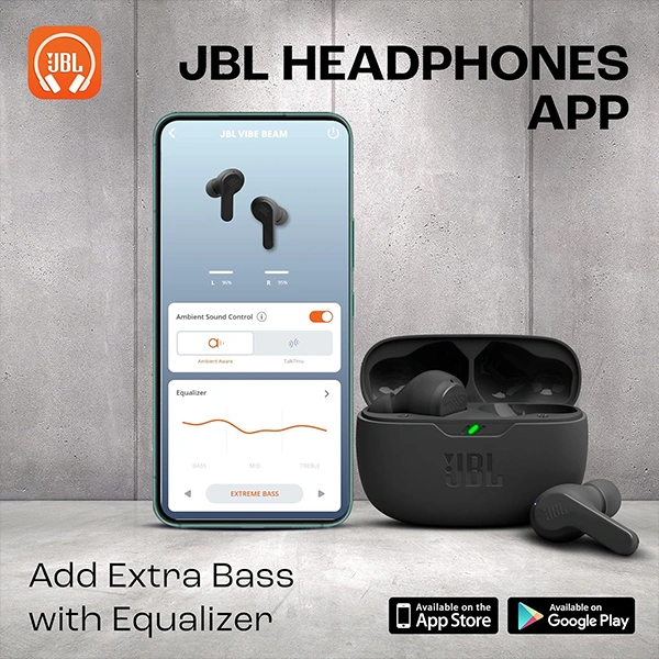JBL Vibe Beam Earbuds - Blue - Blue