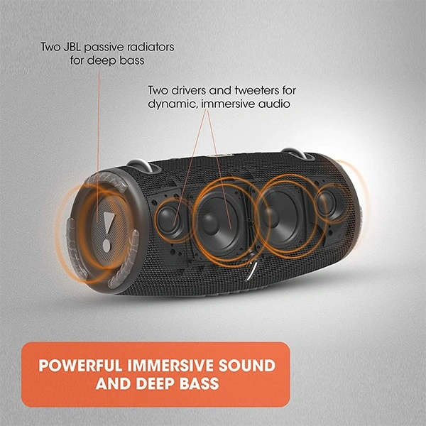 JBL Xtreme 3 100W Portable Bluetooth Speaker - Black - Black