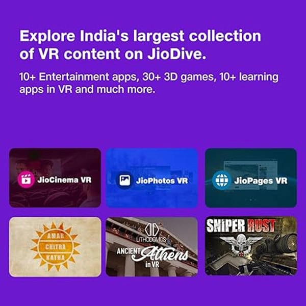 Jio Dive Smartphone Based Virtual Reality Headset for Entertainment