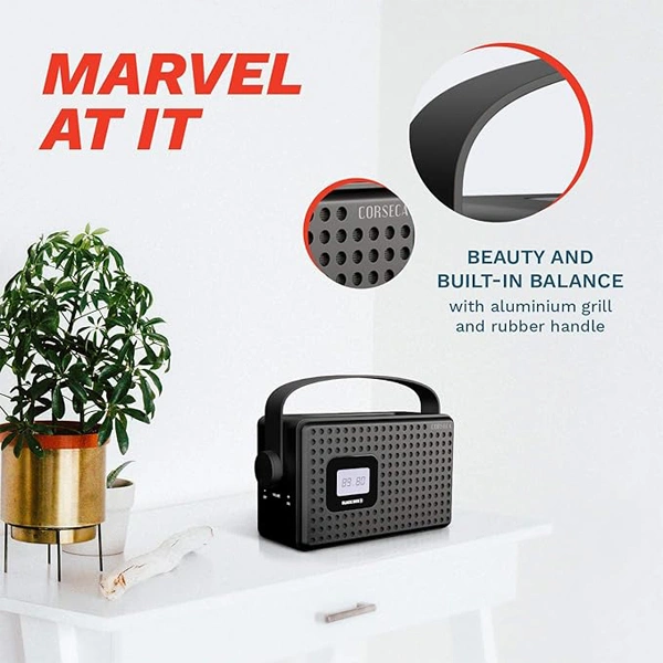 Just Corseca JUST Corseca Black Boy 3 Premium Wireless Bluetooth Speaker - Black - Black