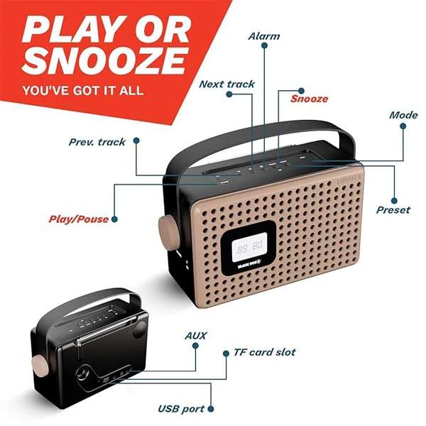 Just Corseca JUST Corseca Black Boy 3 Premium Wireless Bluetooth Speaker - Black - Black