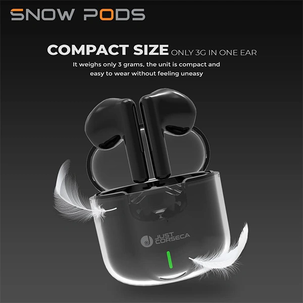 Just Corseca JUST CORSECA Snowpods Wireless Earbuds - Black - Black