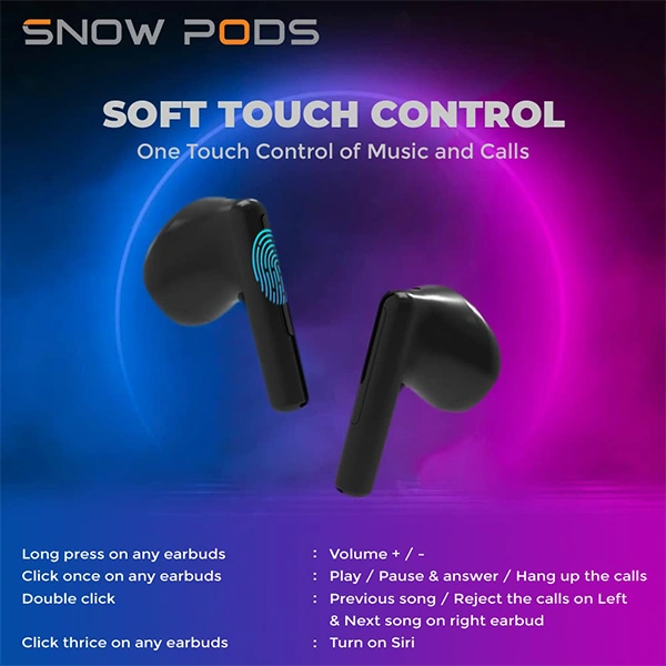 Just Corseca JUST CORSECA Snowpods Wireless Earbuds - Black - Black