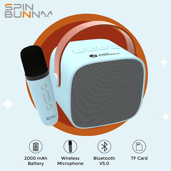 Just Corseca JUST CORSECA Spin Bunny Karaoke Portable Speaker - White - White