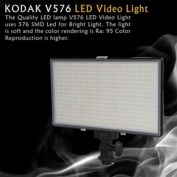 kodak KODAK V576 LED Video Light Slim Design Without Battery & Charger