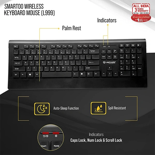Lapcare L999 Keyboard and Mouse Combo