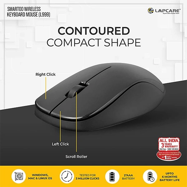 Lapcare L999 Keyboard and Mouse Combo