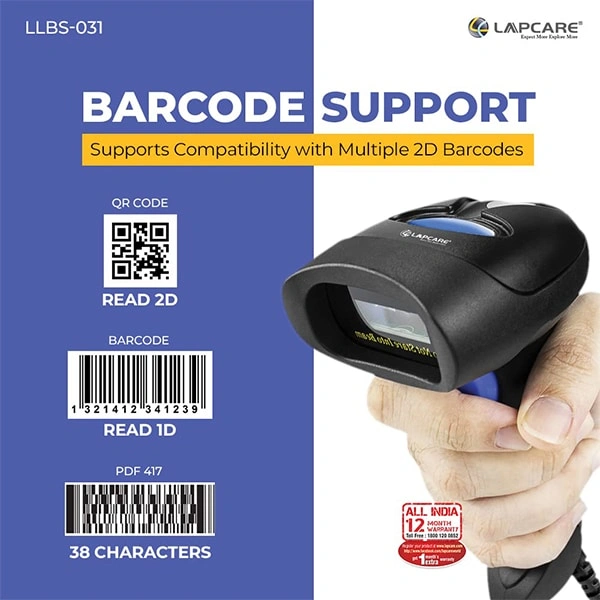 Lapcare LLBS Handheld Laser Barcode Scanner