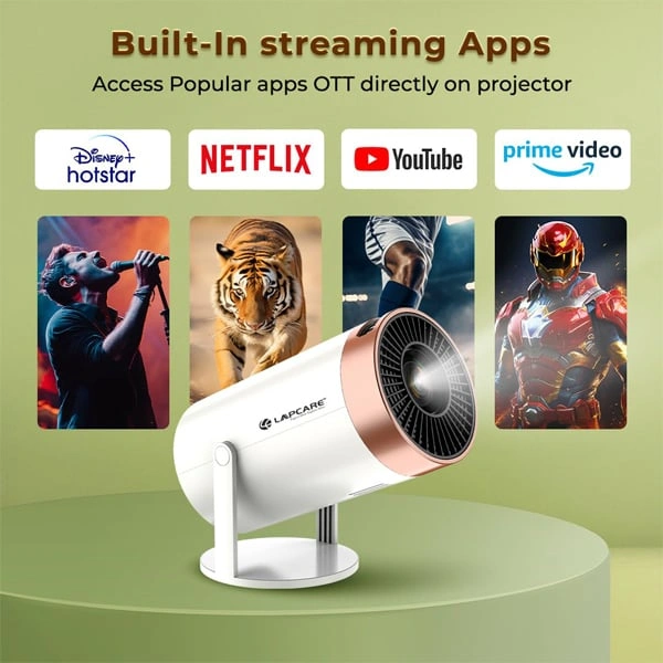 Lapcare LLP-012 LED Projector with 1080p HD Resolution