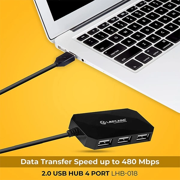 Lapcare USB 2.0 4-Port Hub with 1.5M Cable