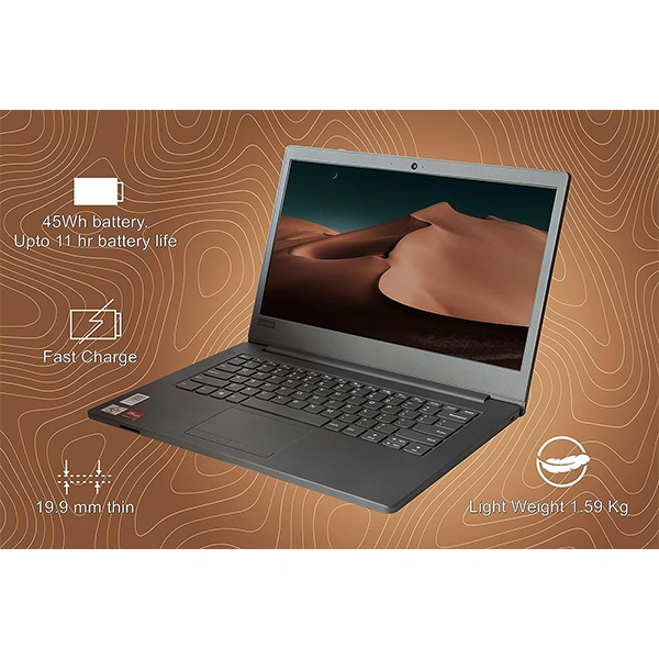 Lenovo E41-55 AMD 14-inch HD 220 Nits Antiglare Thin and Light Laptop