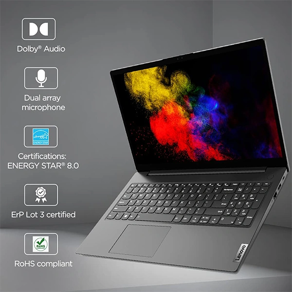 Lenovo V15 Intel Core i3 11th Gen 15.6" (39.62 cm) FHD Thin and Light Laptop