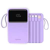 Lifelong ZenCharge 10000 mAh 22.5 W Compact Pocket Size Power Bank - Blue - Blue