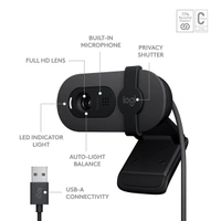 Logitech Brio 100 Full HD Webcam - Pink - Pink