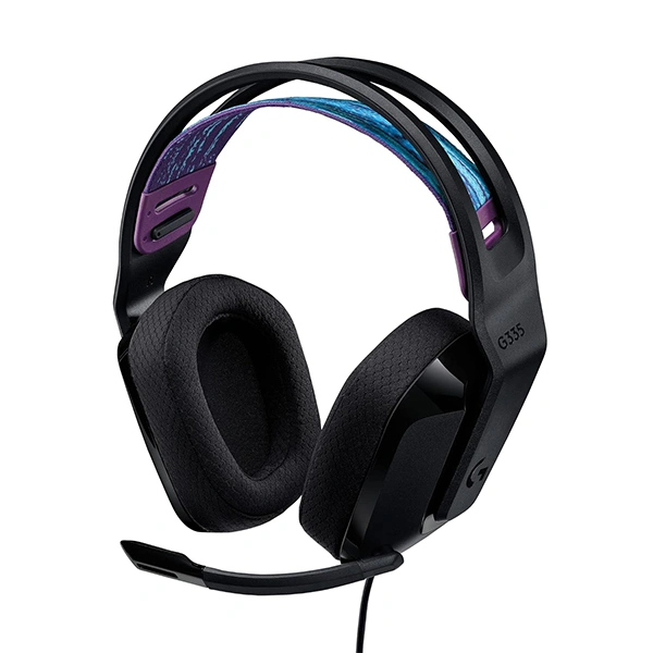 Logitech G335 Lightweight Gaming Wired Over Ear Headphones - Black