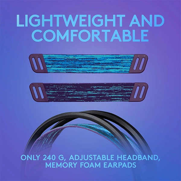 Logitech G335 Lightweight Gaming Wired Over Ear Headphones - Black