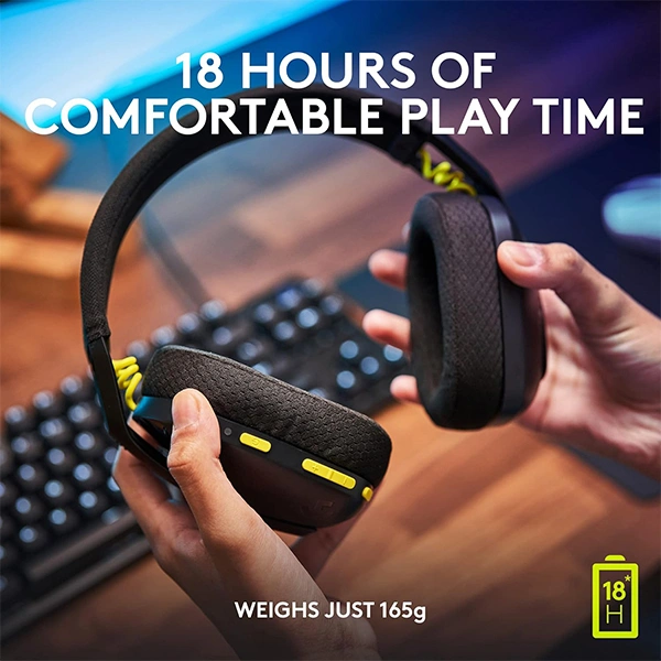Logitech G435 Light Speed and Lightweight Gaming Bluetooth Wireless Over Ear Headphones