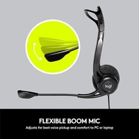 Logitech H370 USB Stereo Wired Over Ear Headphones