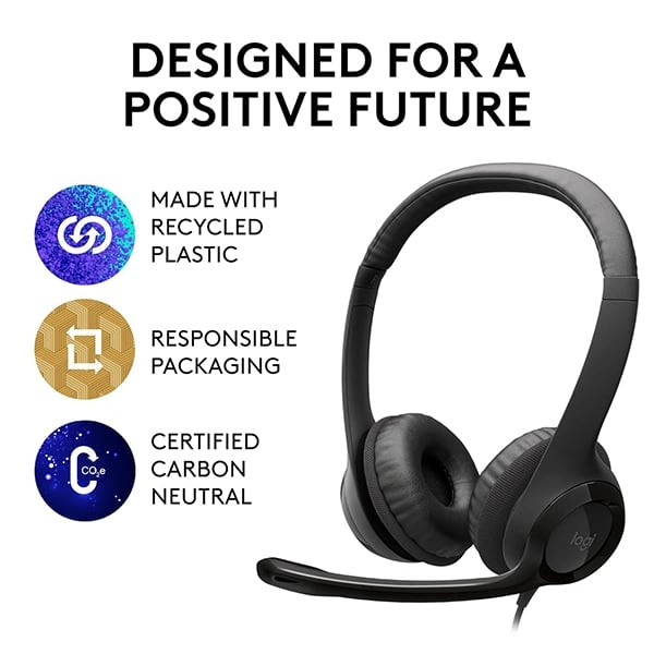 Logitech H390 Wired On Ear Headset - White - White