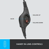 Logitech H390 Wired On Ear Headset - White - White