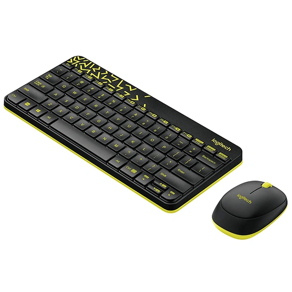 Logitech MK240 Nano Wireless USB Keyboard and Mouse Set - Black, Blue