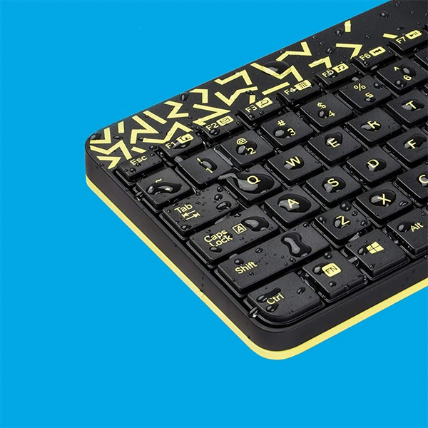 Logitech MK240 Nano Wireless USB Keyboard and Mouse Set - Black, Blue