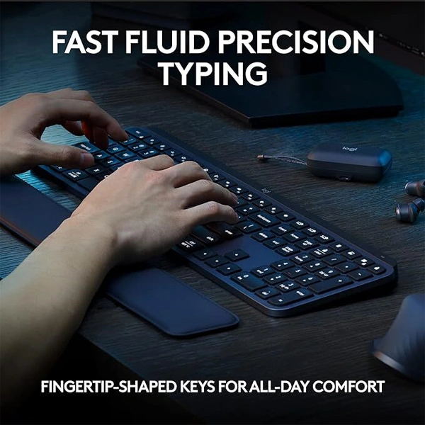 Logitech MX Keys S Wireless Keyboard - Black - Black