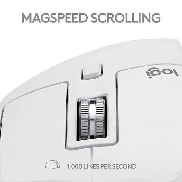 Logitech MX Master 3S for Mac Wireless Bluetooth Mouse with Ultra-Fast Scrolling - Black, Blue