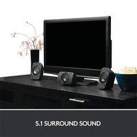Logitech Z906 5.1 Channel Surround Speaker System - Black, Blue