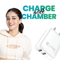 Lyne LYNE by U&I Chamber 7 3.4A Output, Dual USB Port, With Cable