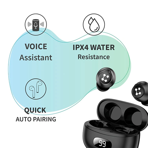 Lyne LYNE Coolpods 12 Wireless Earbuds With lPX4 Water Resistance - White - White