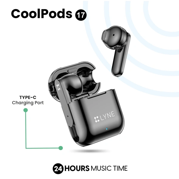 Lyne LYNE Coolpods 17 Wireless Earbuds with Quick Auto Pairing Feature - White - White