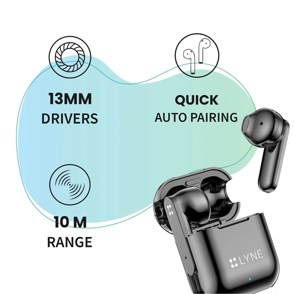 Lyne LYNE Coolpods 17 Wireless Earbuds with Quick Auto Pairing Feature - White - White
