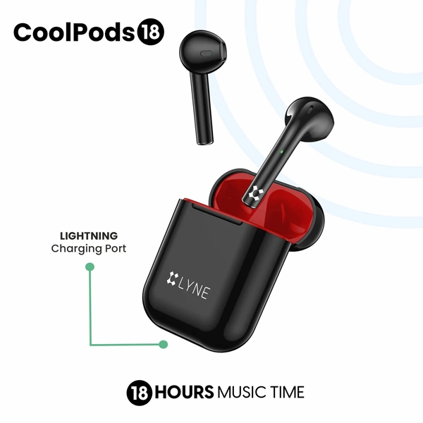 Lyne LYNE Coolpods 18 True Wireless Earbuds - Black