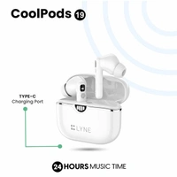 Lyne LYNE Coolpods 19 Wireless Earbuds with ENC - Beige - Beige
