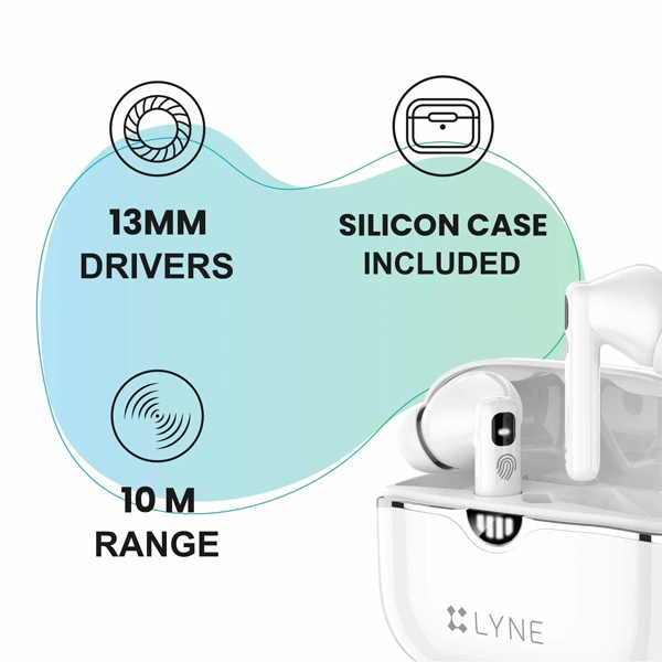 Lyne LYNE Coolpods 19 Wireless Earbuds with ENC - Beige - Beige