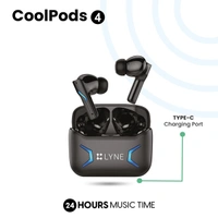Lyne LYNE Coolpods 4 Wireless Earbuds With 24 Hours Music Time - Black - Black