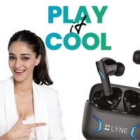 Lyne LYNE Coolpods 4 Wireless Earbuds With 24 Hours Music Time - Black - Black