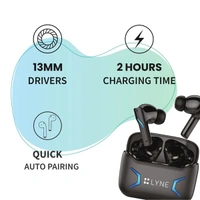 Lyne LYNE Coolpods 4 Wireless Earbuds With 24 Hours Music Time - Black - Black