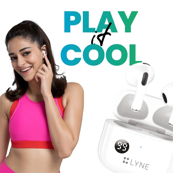 Lyne LYNE Coolpods 5 Wireless Earbuds with lPX4 Water Resistance - White