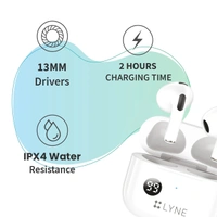 Lyne LYNE Coolpods 5 Wireless Earbuds with lPX4 Water Resistance - White