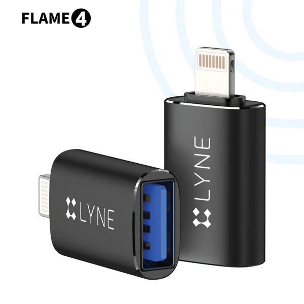 Lyne LYNE Flame 4 USB to Ligntning OTG Connector - Gold - Gold