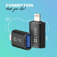 Lyne LYNE Flame 4 USB to Ligntning OTG Connector - Gold - Gold