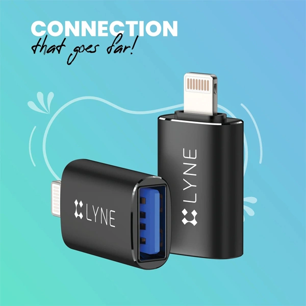 Lyne LYNE Flame 4 USB to Ligntning OTG Connector - Gold - Gold