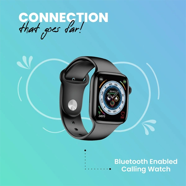 Lyne LYNE Lancer 3 Smart Watch 2.0" IPS Screen, Bluetooth Calling & IP67 Water Resistance - Grey - Grey