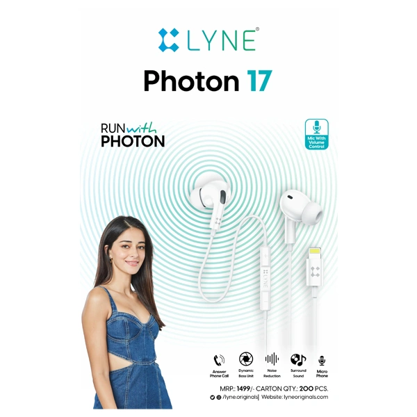 Lyne Photon 17 Wired Earphone - White